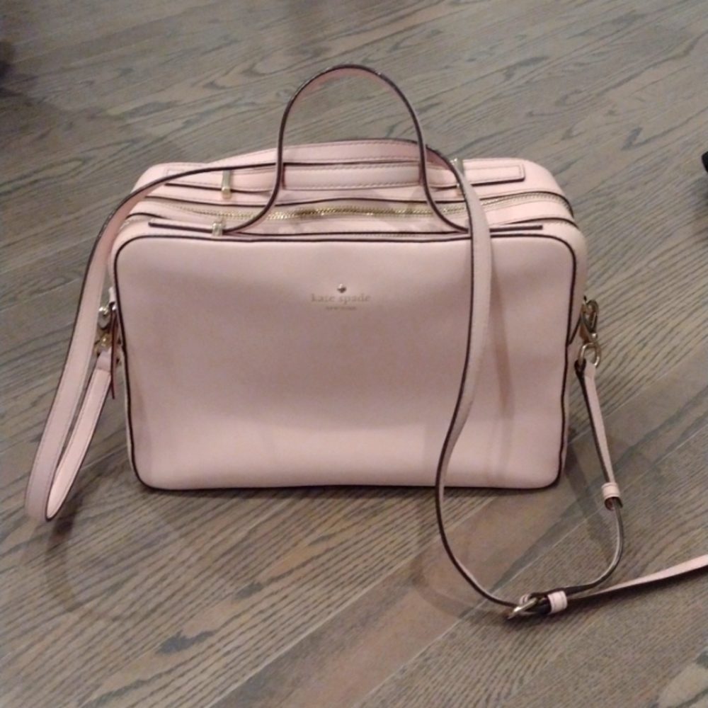 Pink suitcase inspired Kate spade bad